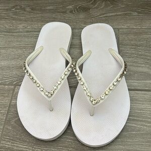 Women’s Mary Flip Flop Sandals shade & shore white size 8